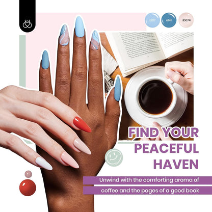 Beetles Gel Nail Polish Kit with U V Light - 80Pcs Fall Nail Fest Color Enchantment 55 Colors Gel Polish Starter Kit with Base Top Coat DIY Nails Stickers Manicure Tools Gift for Women Teens Girls