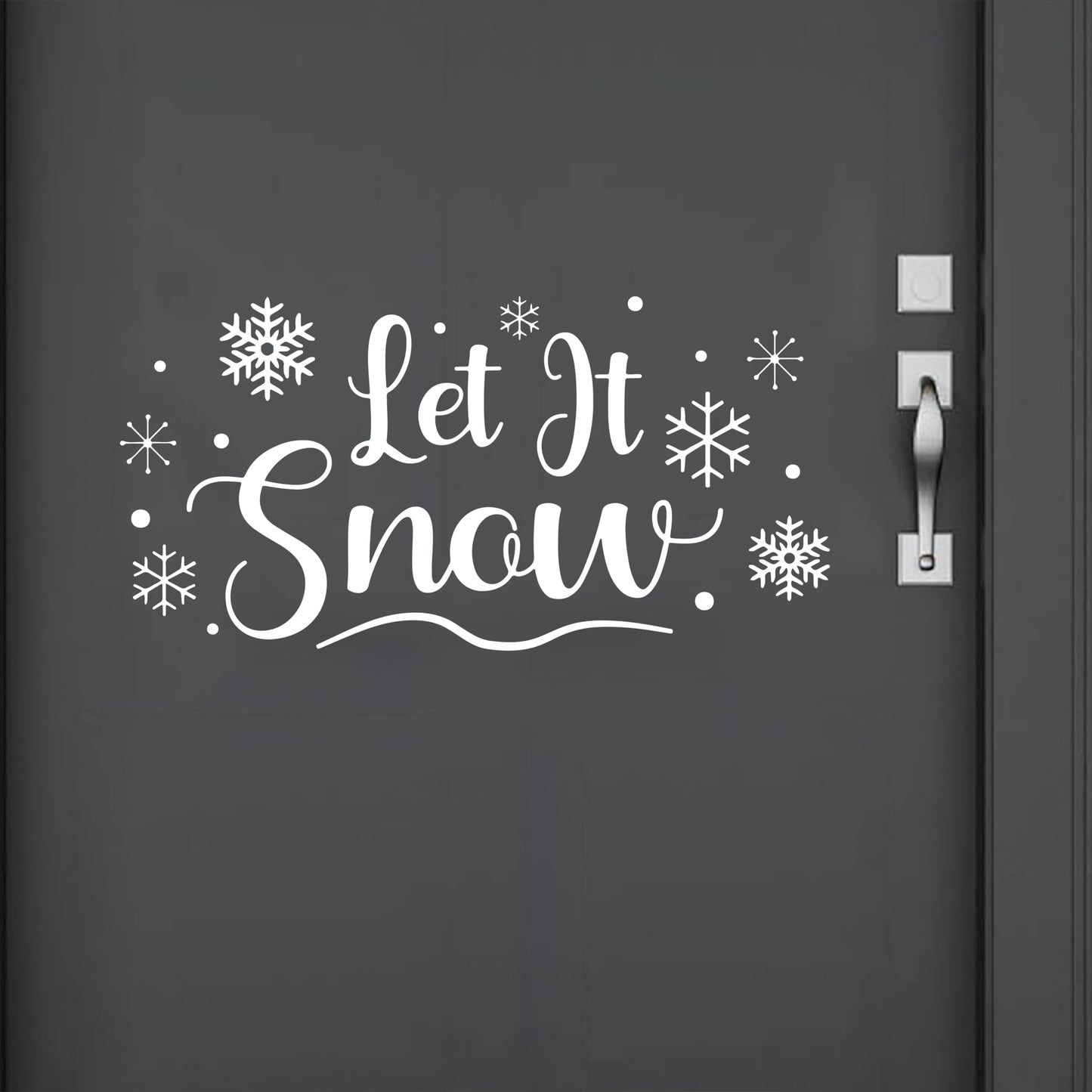 Let It Snow Snowflake Decals - Winter Snowflake Wall Stickers,Mural Stickers for Winter Xmas Home Refrigerator Wall Window Decor, Room Mural Stickers Wall Decals for Party Home Kitchen Decorations