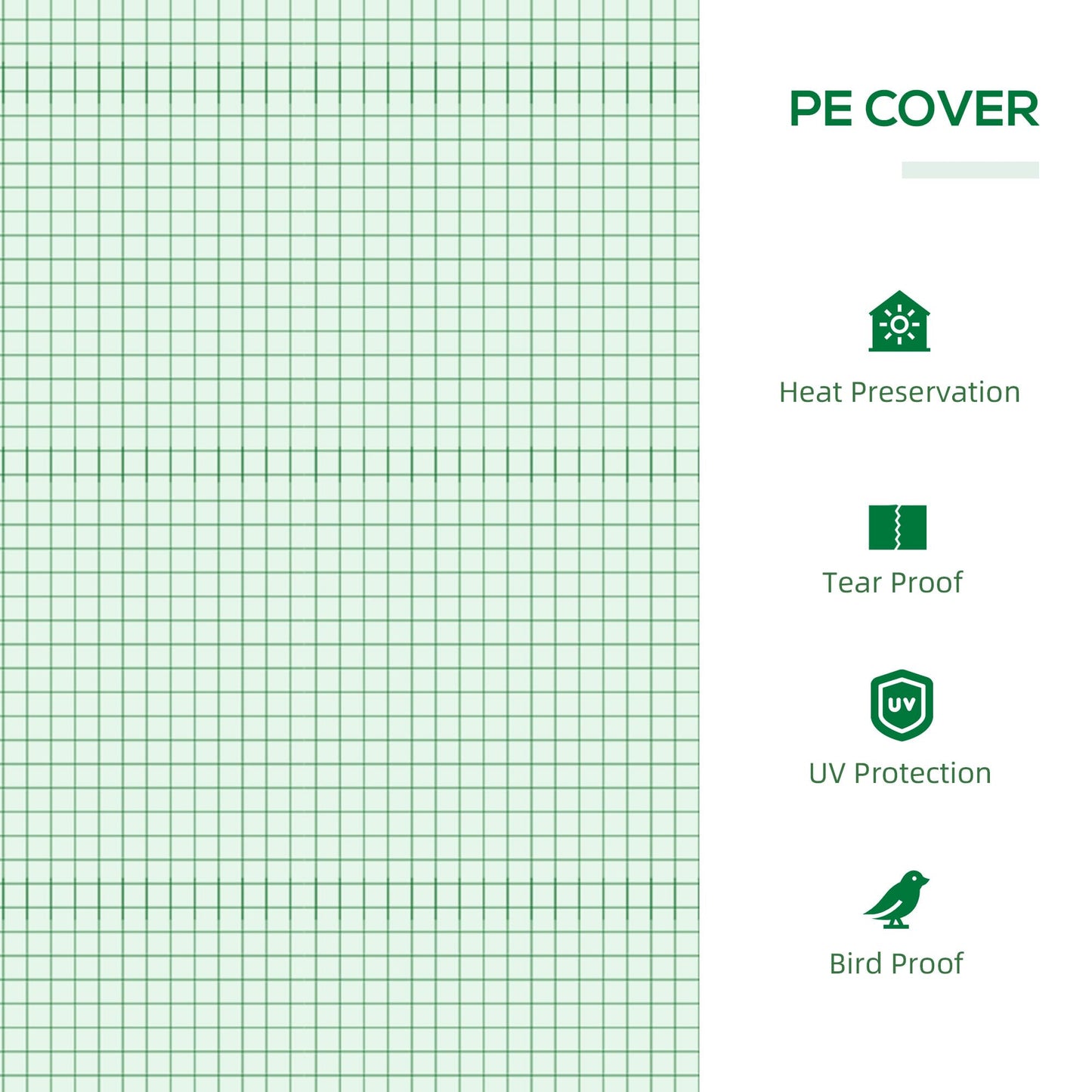 Outsunny 4' x 2' x 2' Portable Mini Greenhouse, Small Green House with PE Cover, Roll-up Zippered Windows for Indoor, Outdoor Garden, Green