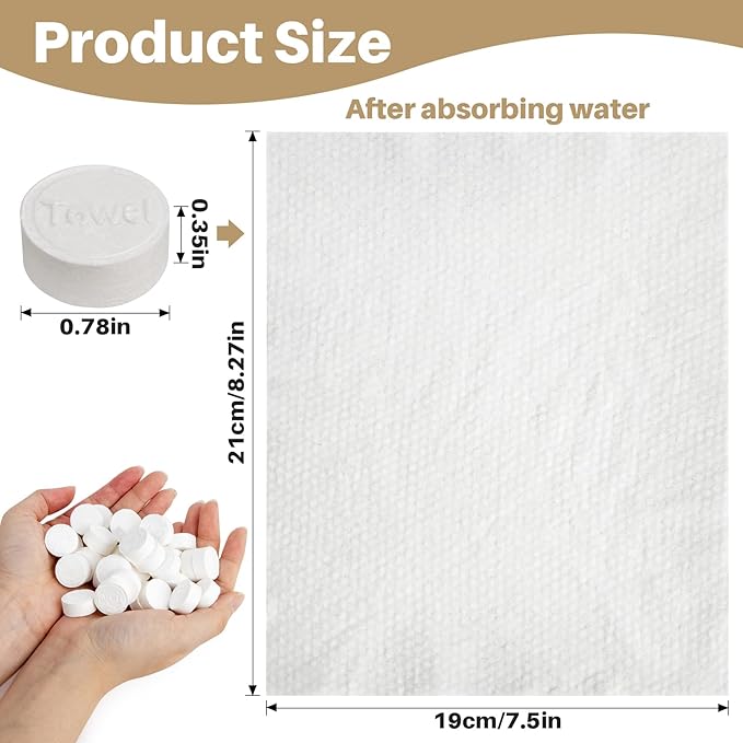 180 Compressed Towel Tablets
