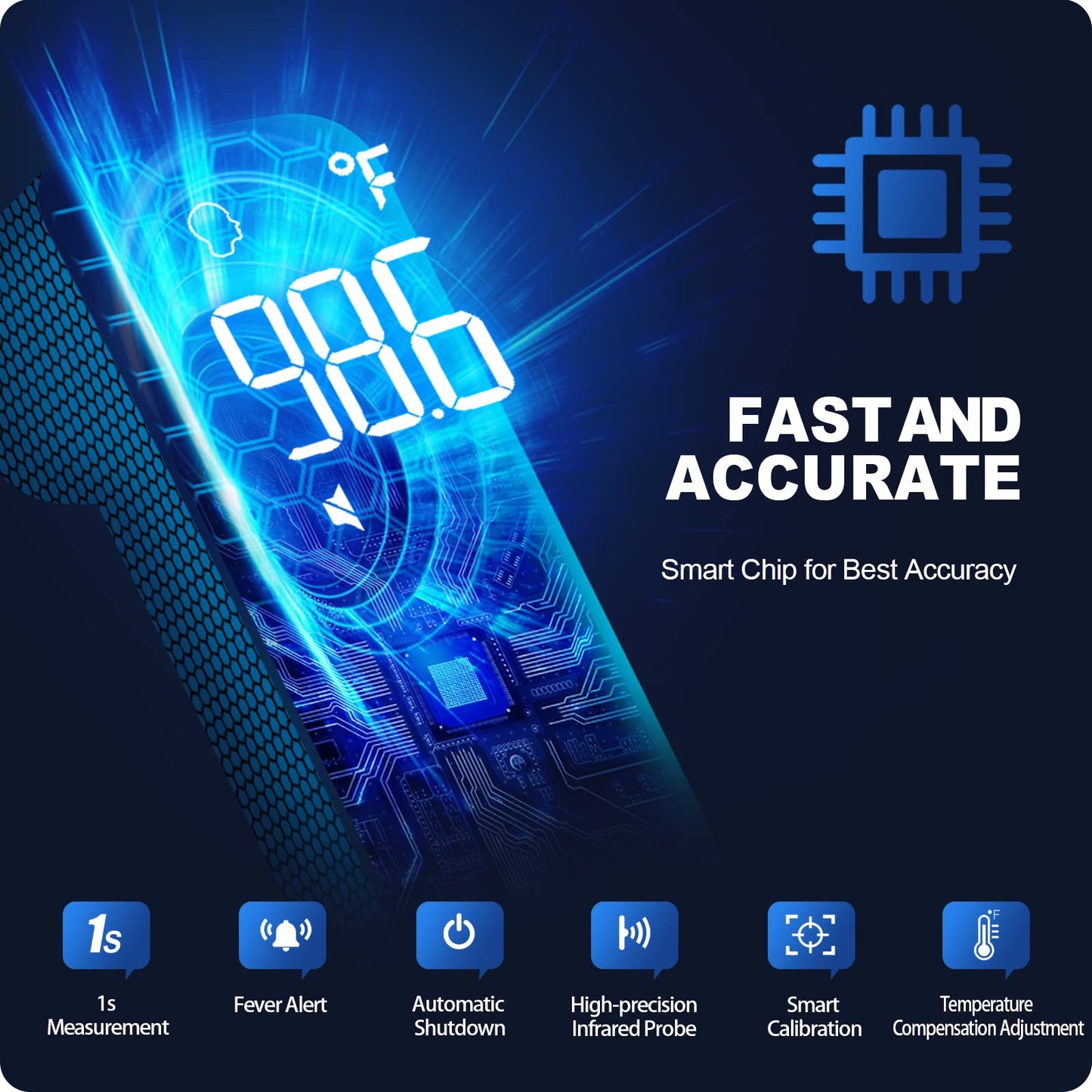 No-Touch Thermometer for Adults and Kids, Accurate Digital Baby Thermometer, FSA HSA Eligible, Fever Alarm & Silent Mode, 2 in 1 Forehead & Object Mode