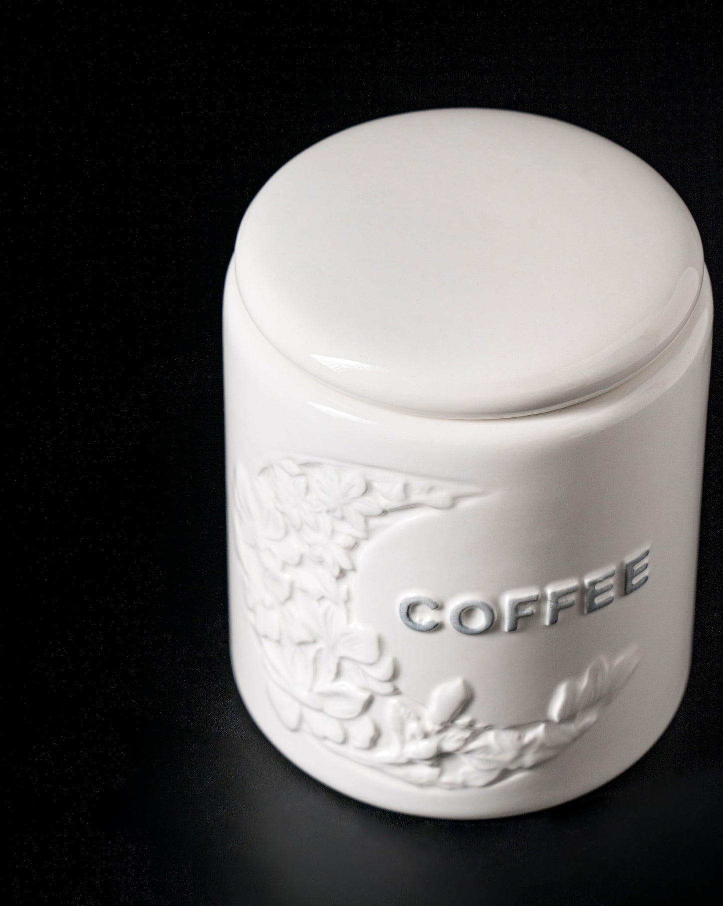TAWCHES Wing Petal Ceramic Canisters Sets For The Kitchen Canisters For Countertop Set of 3 Airtight Coffee Canisters For Ground Coffee Sugar Container Tea Storage Jars With Lids
