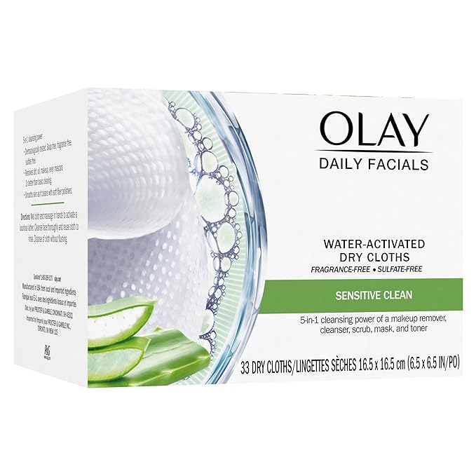 Olay Eye Makeup Remover Wipes, Daily Facials Gentle Face Cleanser