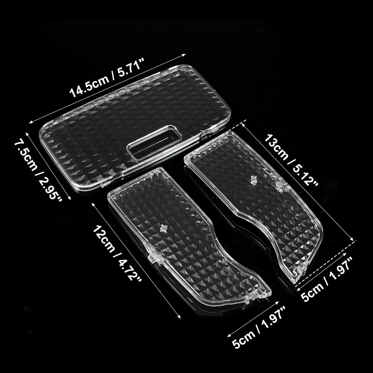 X AUTOHAUX Diamond Crystal Clear Interior Map and Dome Light Lens Covers for Toyota Prius 2012-2017 Overhead Console Reading Lamp Lens Shell Case