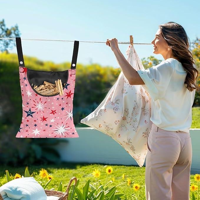 Clothes Pin Hanging Bag, Clothes Pins Bag Holder Outdoor 4.Stylish Clothespin