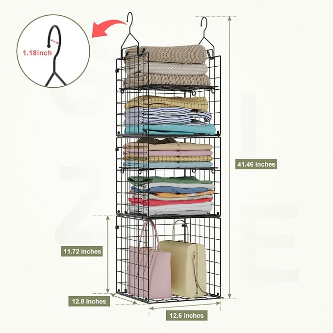 X-cosrack Hanging Closet Organizer and Storage