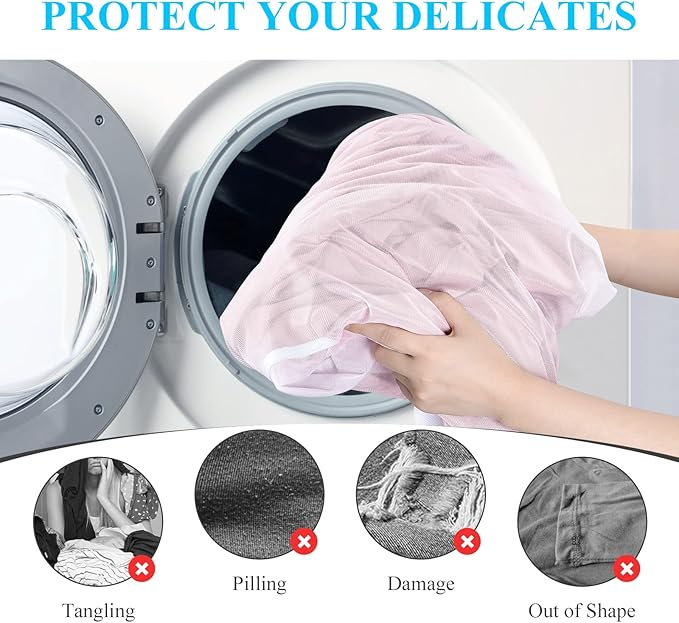 OTraki 20x24 Inch Laundry Bags Mesh Wash Bags 2 Pack Delicates Bag Lingerie