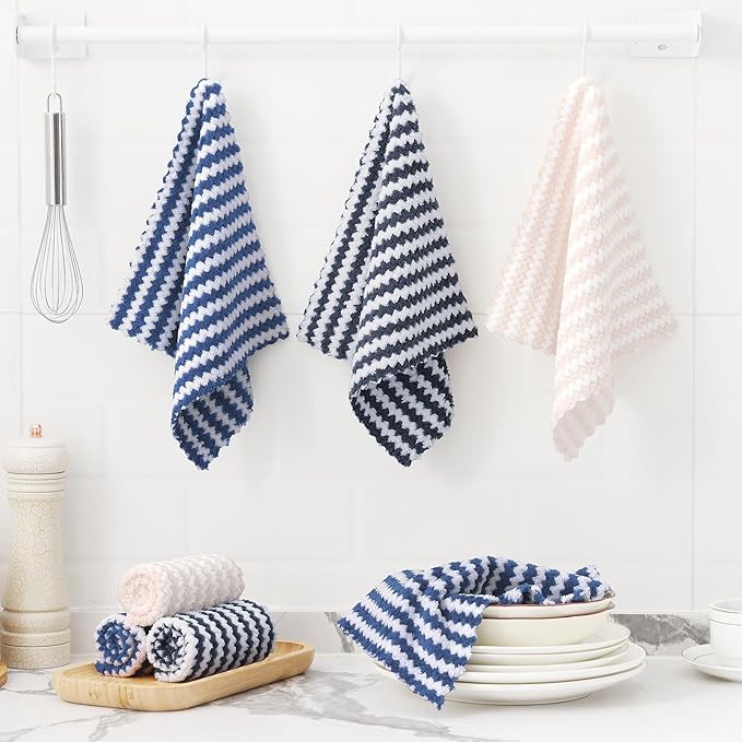 Homaxy 12 Pack Kitchen Dish Cloths, Ultra Soft and Absorbent Dish Towels