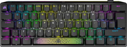 CORSAIR K70 PRO MINI WIRELESS RGB 60% Mechanical Gaming Keyboard – Swappable CHERRY MX RED Switches – PBT Double-Shot Keycaps – iCUE Compatible – PC, Mac, PS5, PS4, Xbox – QWERTY UK – Black
