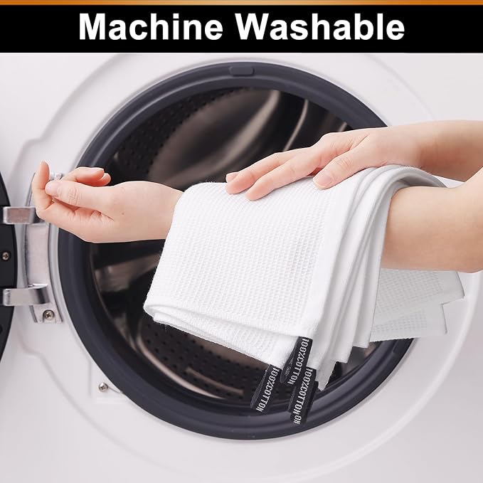 Homaxy 100% Cotton Kitchen Towels and Dishcloths Set