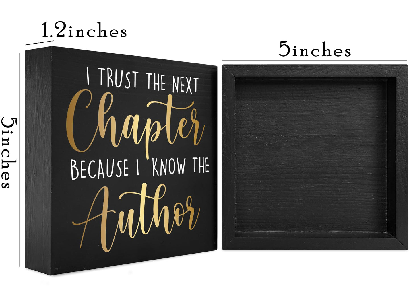 Graduation Quote Wood Box Sign I Trust The Next Chapter Wooden Box Block Sign Rustic Home Shelf Wall Decoration Grad Gift Inspirational Graduation Christmas Gift 5x5 C26