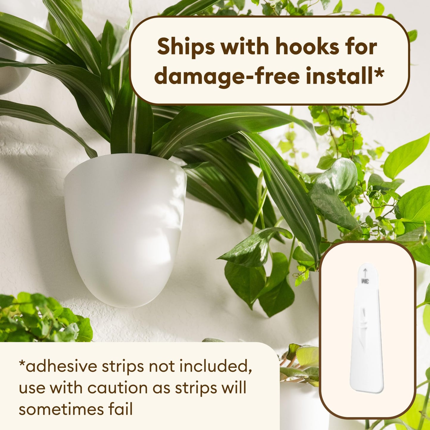 PlantPod Classic - Self-Watering Wall Planters (9, White) - Easy to Water and Install - Lightweight - Design Your Own Vertical Garden - Wall Planters for Indoor Plants