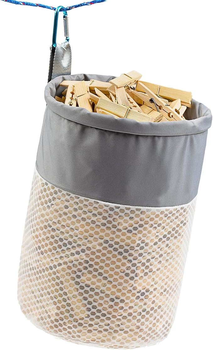 Mesh Clothespin Bag Holder Outside, Ventilation and Moisture Resistance