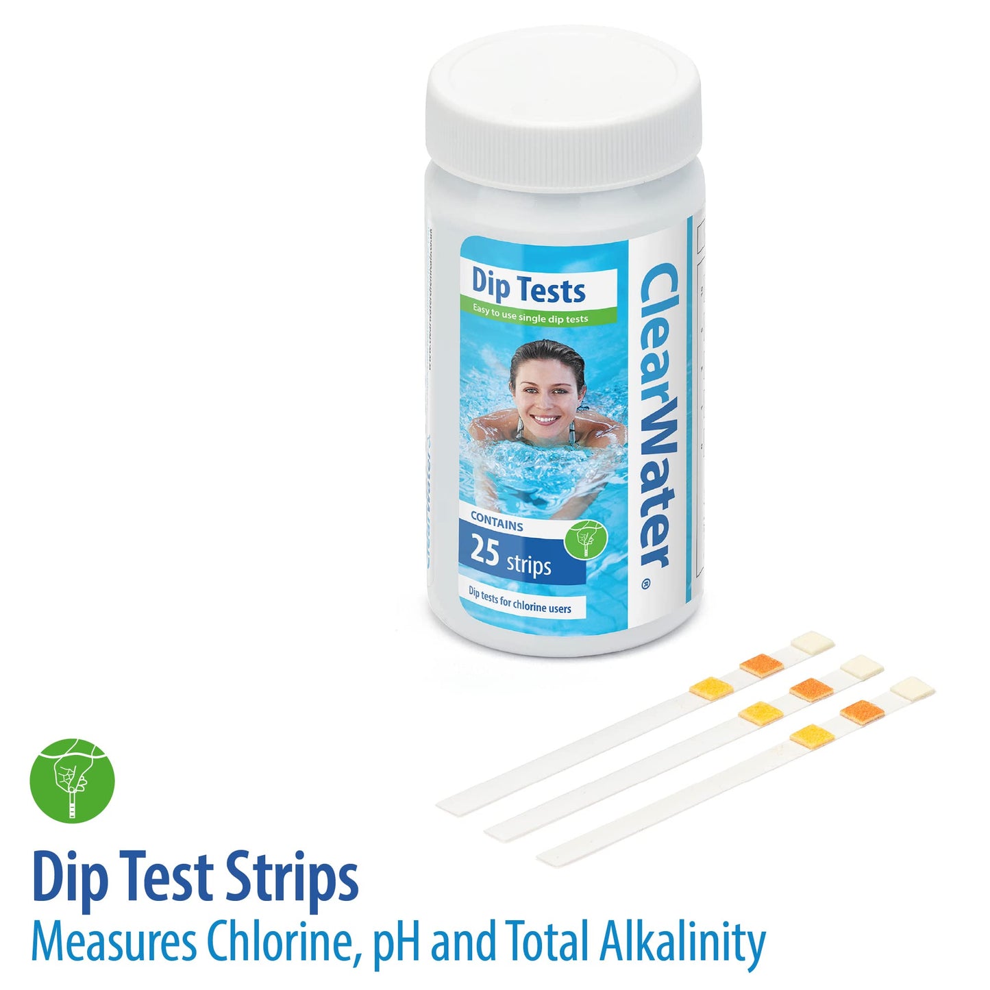 Clearwater Hot Tub Chemical Starter Kit, Includes Chlorine Granules and Dip Test Strips