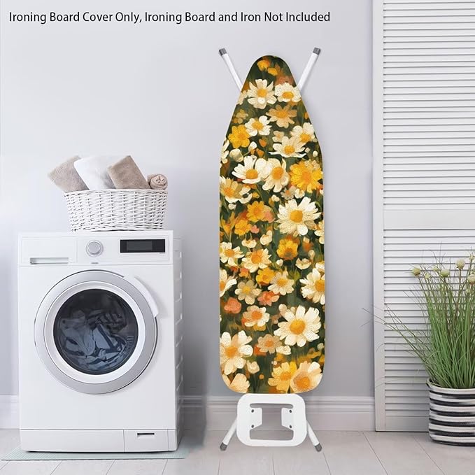 Painting Flower Ironing Board Pad and Cover Durable Thick Daisy Ironing Board