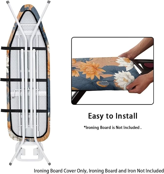 Ironing Board Cover, Standard Size Bell Portable Iron Pad Covers Cushion Wide