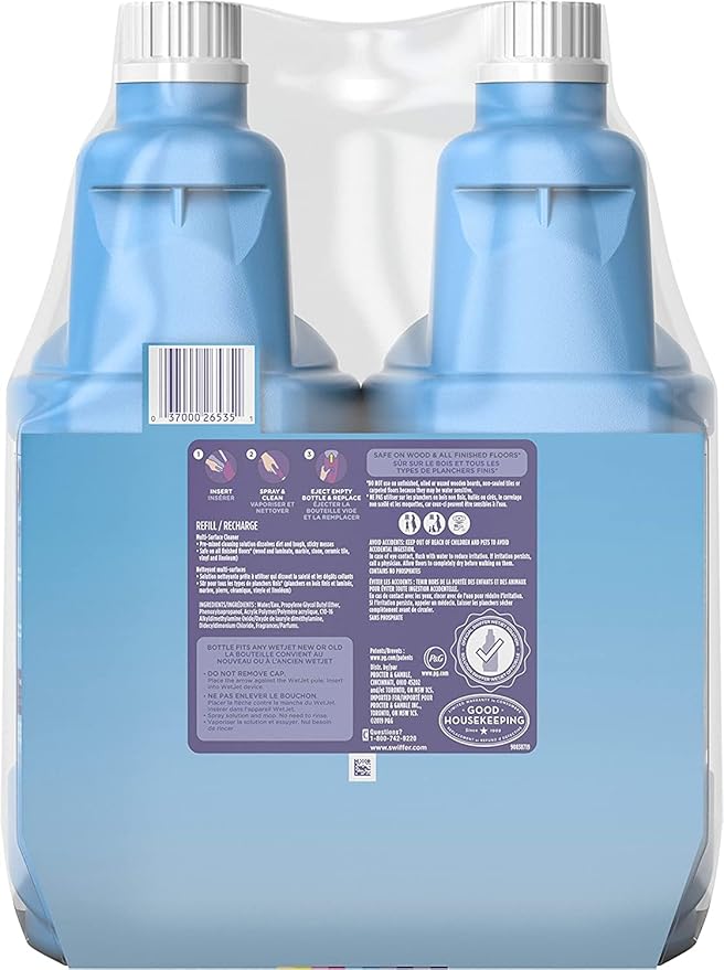 Swiffer WetJet Floor and Hardwood Multi-Surface Cleaner Solution Refills