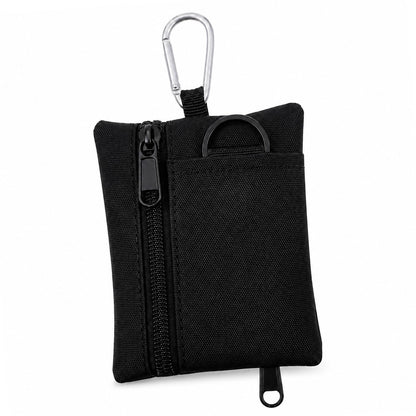 Mini Nylon Keychain Coin Purse, Mini EDC Utility Pouch with Carabiner, Pocket Organizer for Earphone, Car Key, ID Card, Backpack Camping Biking Hiking