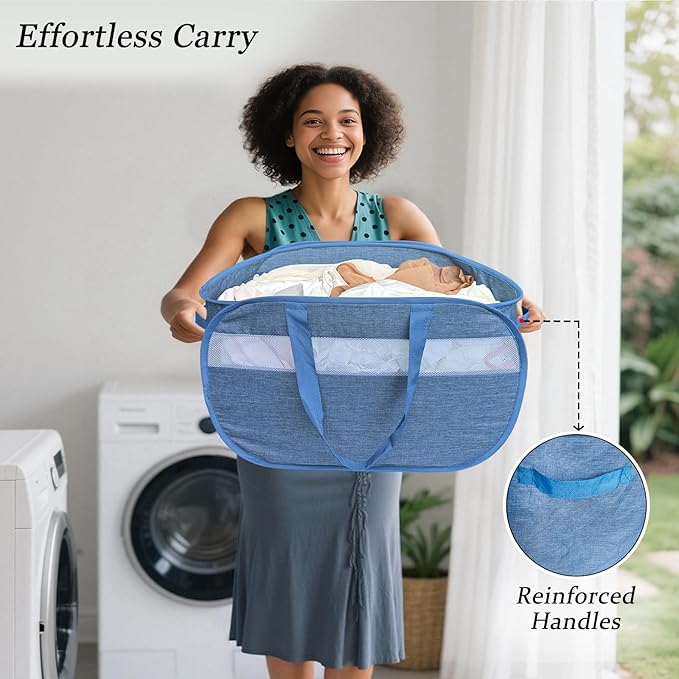 100L Mesh Pop Up Laundry Hampers