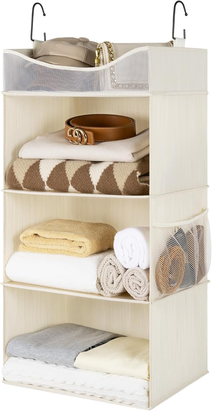 StorageWorks Hanging Closet Organizer, 3-Shelf Hanging Closet Shelves