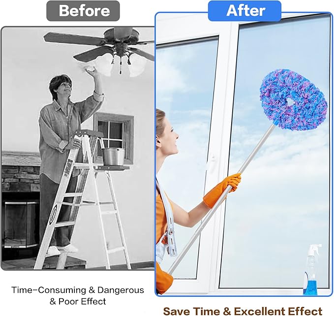 Ceiling Fan Cleaner Duster Reusable Microfiber Ceiling Fan Blade Cleaner