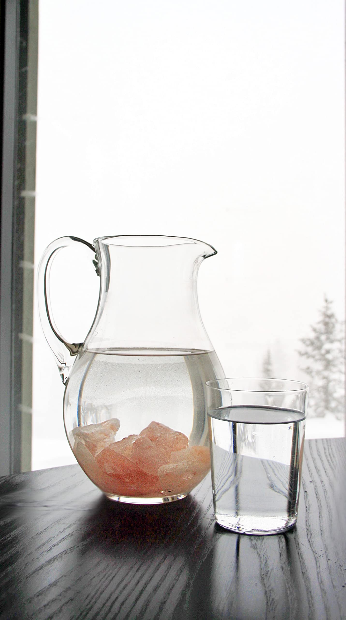 Original Himalayan Crystal Salt® Sole Jar + Stones | A Natural Electrolyte Solution to Support Hydration, pH Balance and Healthy Metabolism* (Glass Jar + Spoon + Stones)