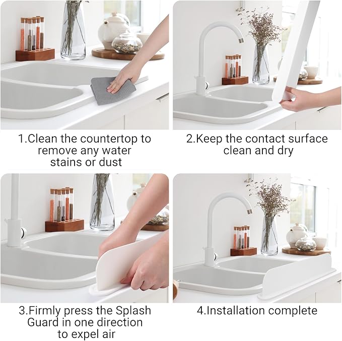 19.29 inch Silicone Sink Splash Guard, Splash Guard