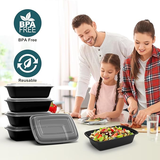 WGCC Meal Prep Containers, Reusable Food Prep Containers, To Go Containers