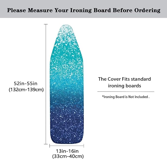 Iron Board Cover Anti-Burning Heat Insulation Blue Shine Ironing Board