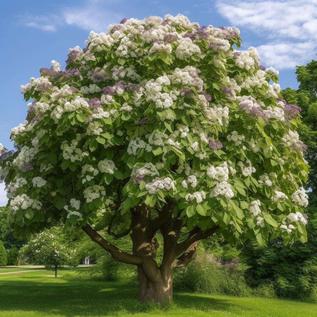 5 Northern Catalpa Trees - 12-18" Tall Live Plants - Ornamental Flowering Shade Trees - Catalpa speciosa - (5 Pack)