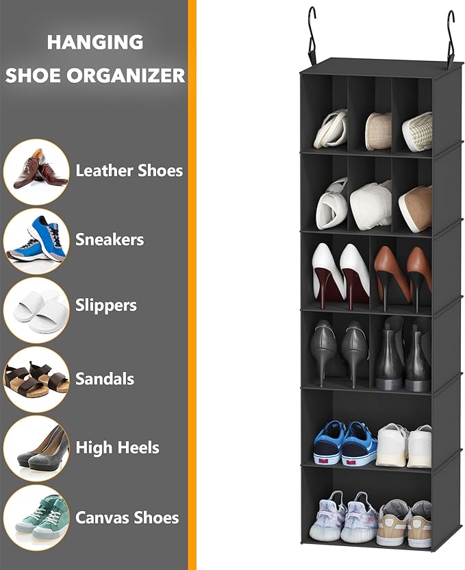 SpaceAid 2 Pack Hanging Closet Organizer and Storage