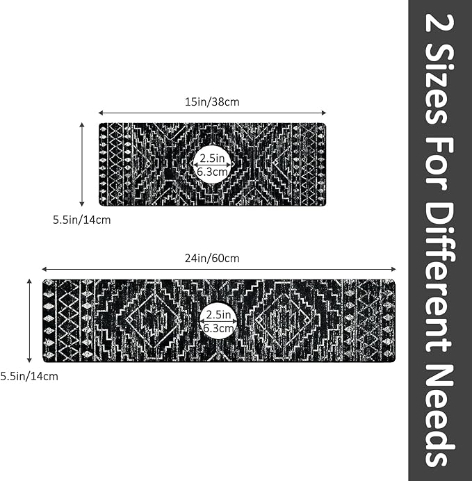 2PCS 15" X 5.5" Kitchen Sink Splash Guard Faucet Mat Aztec Super Absorbent Fast