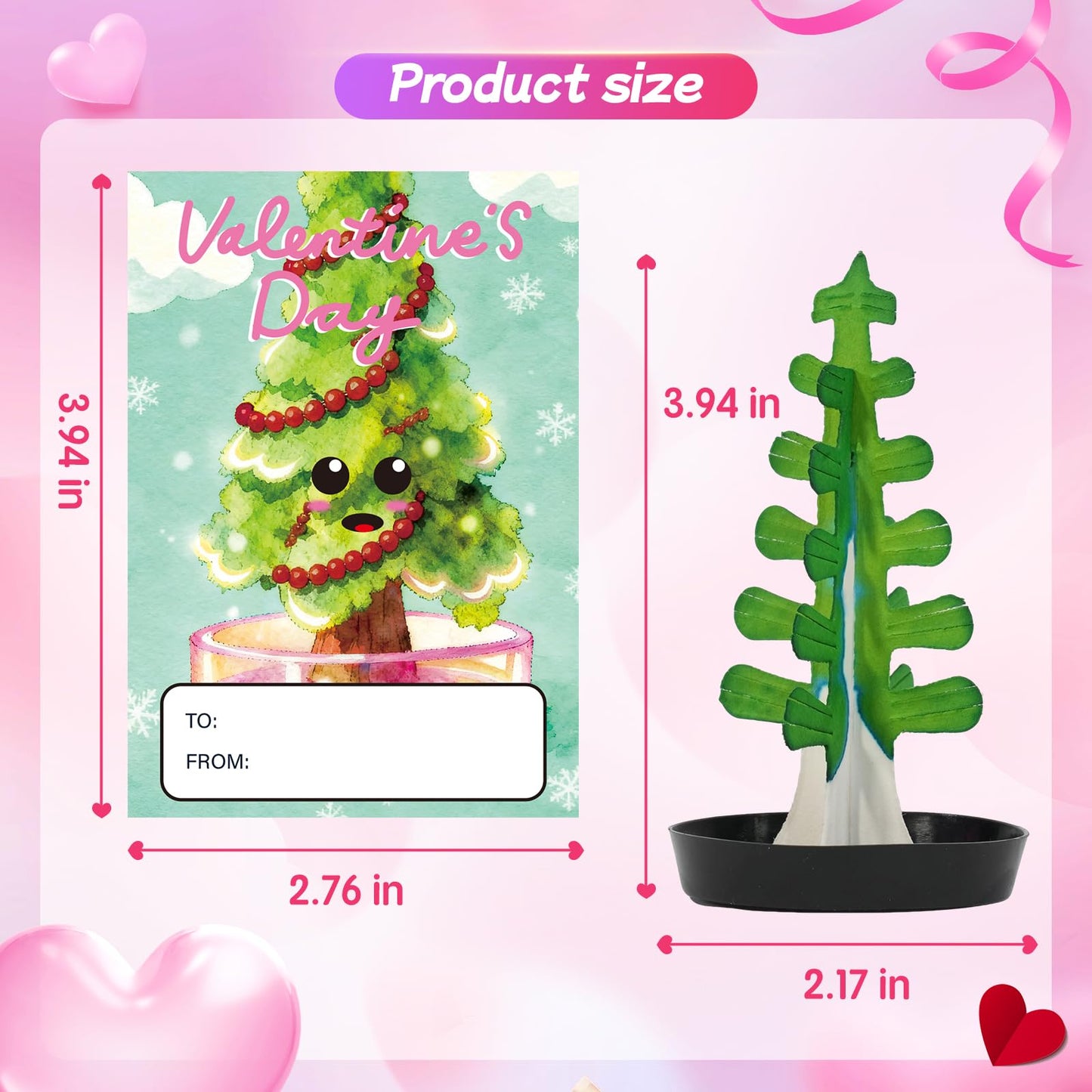 Ppotyo 24 Pack Growing Crystal Trees Kit With Greeting Cards for Kids STEM Science Experiment Craft Party Favors School Classroom Gifts Exchange Goodie bags for Boys and Girls