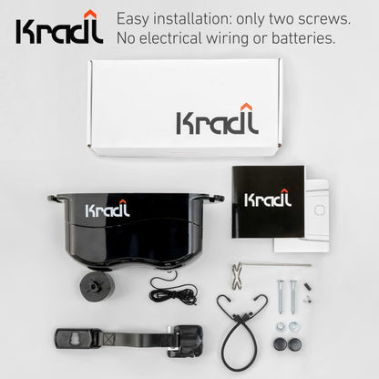 Kradl - Ceiling Mount Bike Lift and Rack. Bicycle Storage Hoist Without Electricity, Clumsy Ropes or Pulleys. 25 Pound Capacity.
