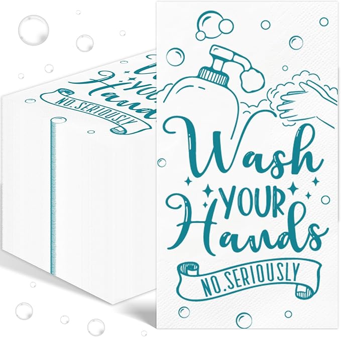 100 Pcs Disposable Hand Towels for Bathroom Paper Towels for Guests 3 Ply Wash