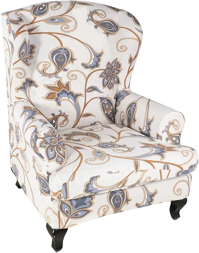 KRFOONN Wingback Chair Cover Slipcovers 2 Piece Stretch Wing Chair Covers
