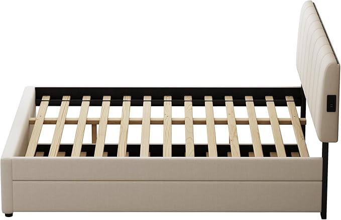 Queen Size Upholstered Platform Bed