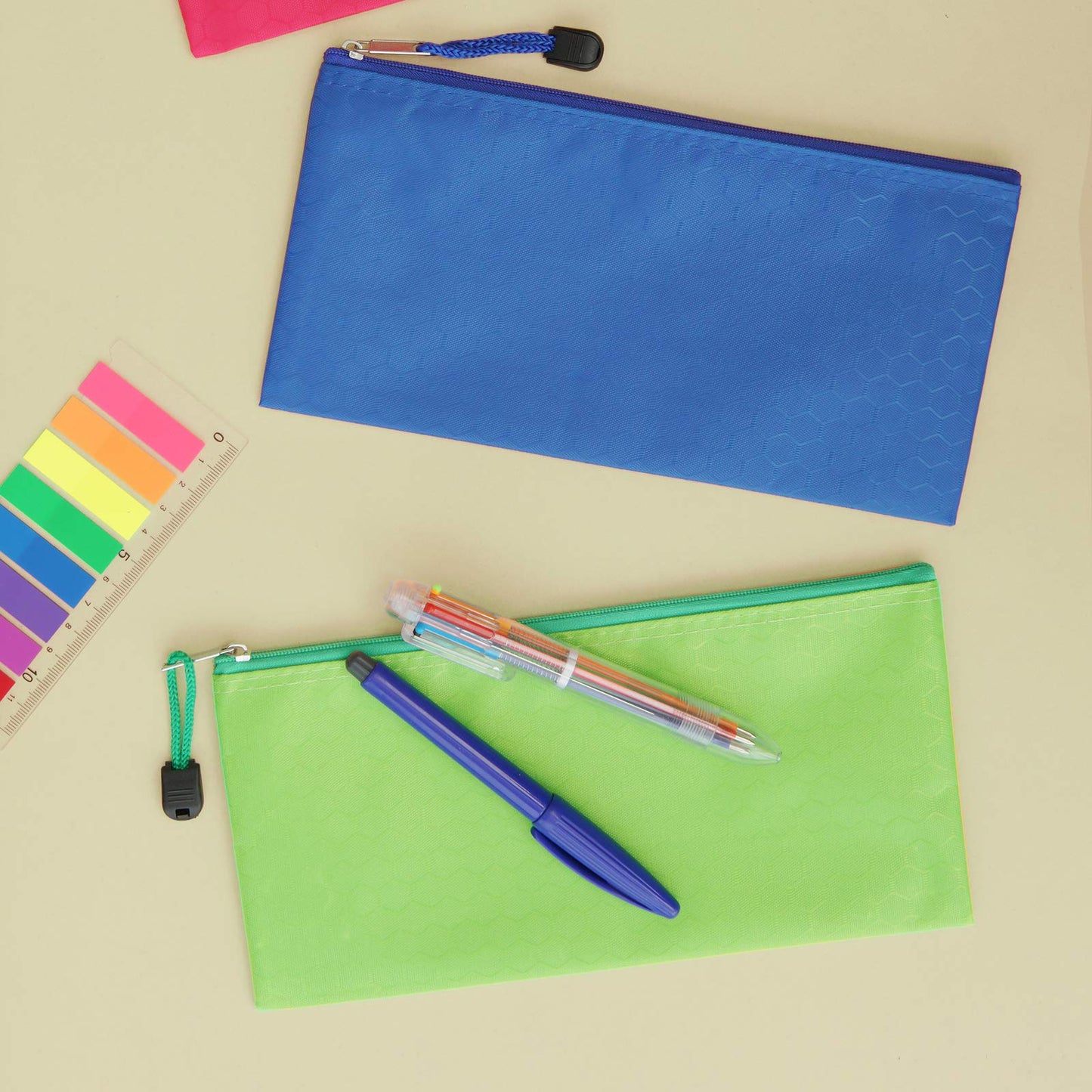 LABUK 29pcs Zipper Pencil Pouches, Small Zipper Pencil Bags, Waterproof Pencil Cases, for Office School Travel Cosmetics 12 Colors