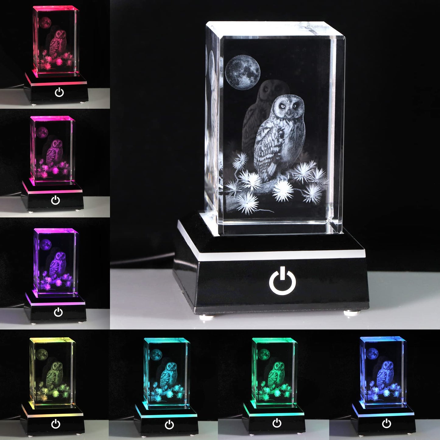 Qianwei 3D Crystal Owl Figurines & Gifts for Owl Lovers - Home Decorations, Keepsake & Paperweight