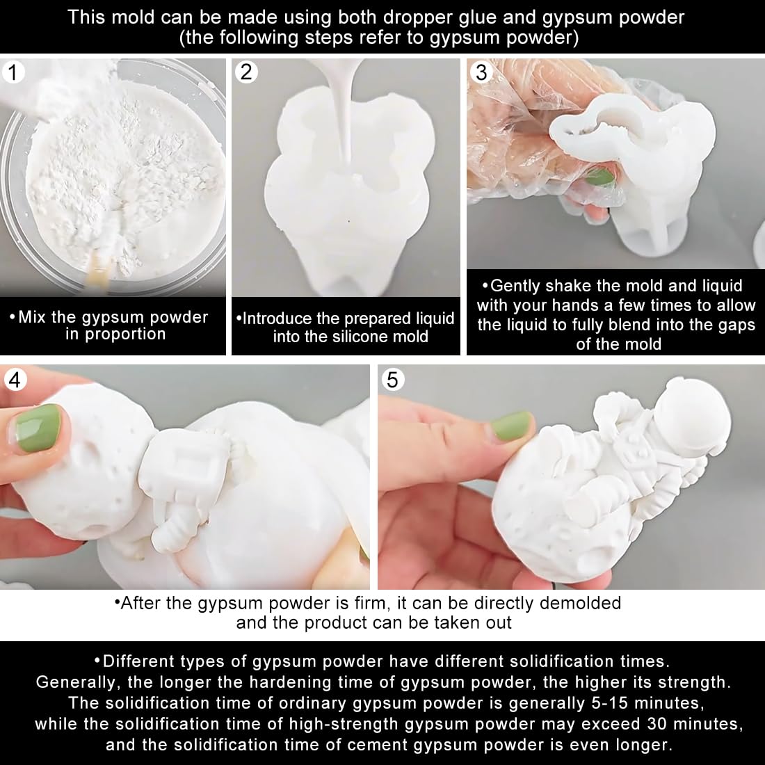 Space Planet Resin Molds Silicone，【2-Piece Set】 Epoxy Resin Space Astronaut Silicone molds,3D Resin Spaceballs Molds, Small Rocket Silicone Model, Space Rabbit DIY Gift Sets for Teens (【Kit 1】)
