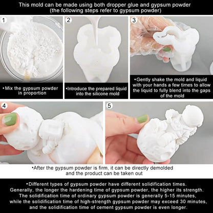 Space Planet Resin Molds Silicone，【7-Piece Set】 Epoxy Resin Space Astronaut Silicone molds,3D Resin Spaceballs Molds, Small Rocket Silicone Model, Space Rabbit DIY Gift Sets for Teens (【Kit 3】)