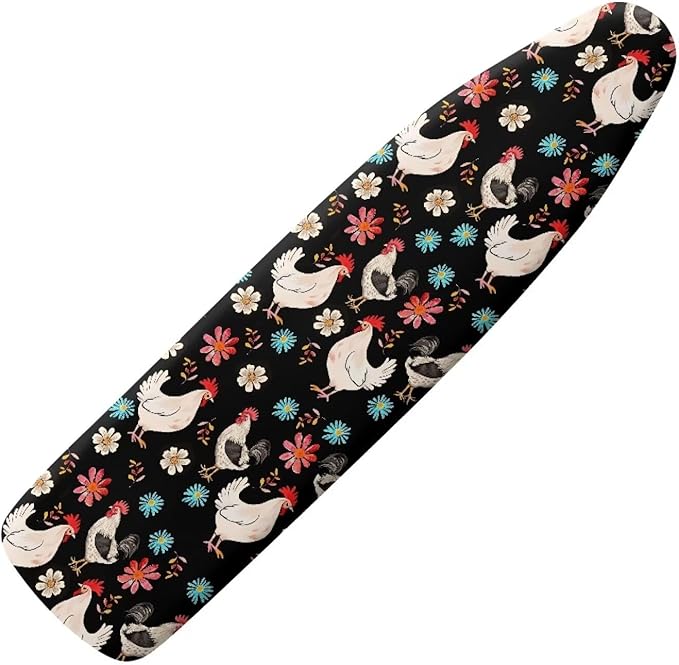 Chicken Floral Ironing Board Cover and Pad Full Size Ironing Mat