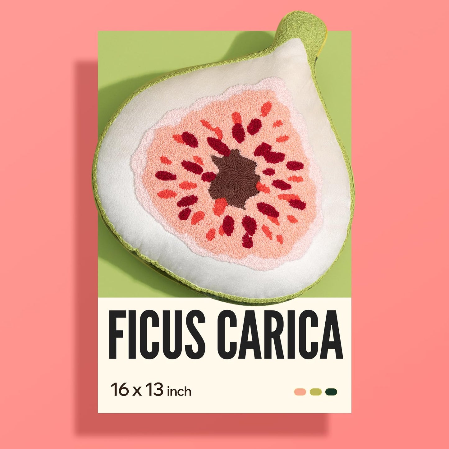 Phantoscope Papaya Shaped Throw Pillow, Fruit Themed Cushion for Couch, Bed and Chair, Pink, 10 x 15 inches