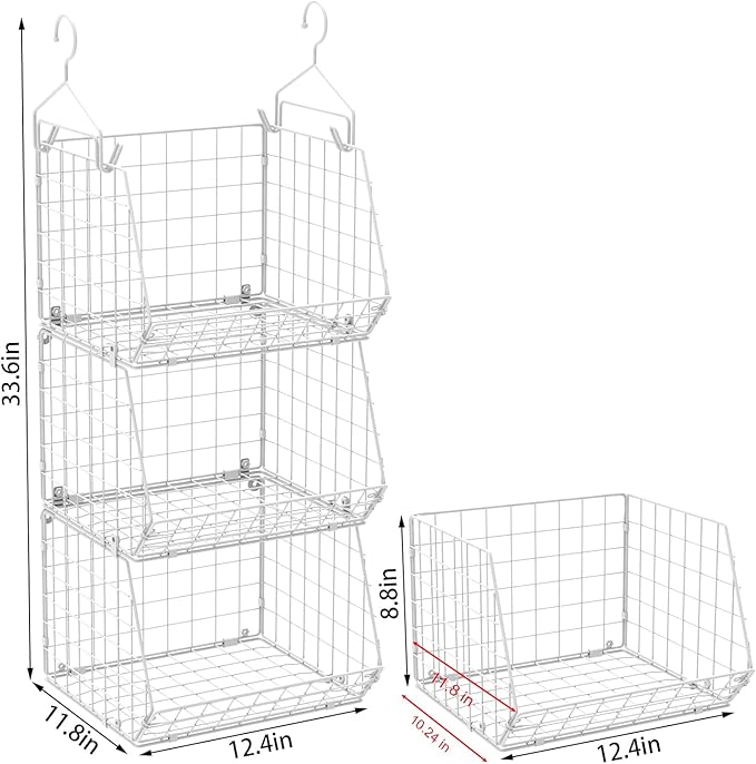 X-cosrack 3 Tier Foldable Closet Organizer, Clothes Shelves