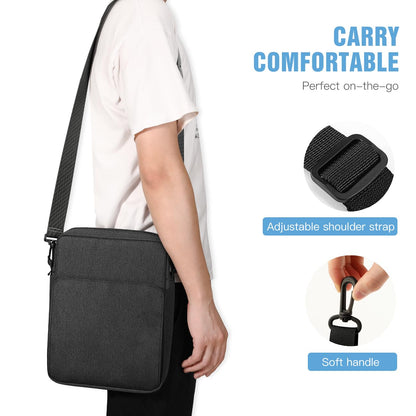 TiMOVO 9-11 Inch Tablet Sleeve Bag with Shoulder Strap for iPad 11-inch A16 2025, iPad 10th Gen. 10.9"/10.2", i Pad Air 11/5th/4th Gen.10.9", Galaxy Tab A9 Plus 11", Black & Grey