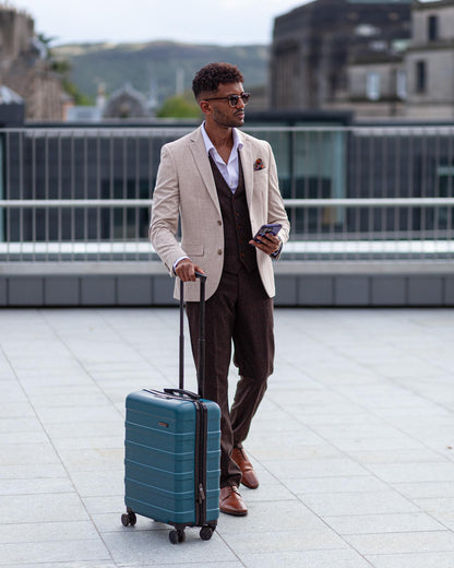Cabin Max Anode 55x40x20 Cabin Suitcase, Built in Lock, Lightweight Carry On, 8 Wheels, Wet Pocket, Suitable for Ryanair, Easyjet, Paid Hand Luggage Carry-Ons (55 x 40 x 20 cm 40l)