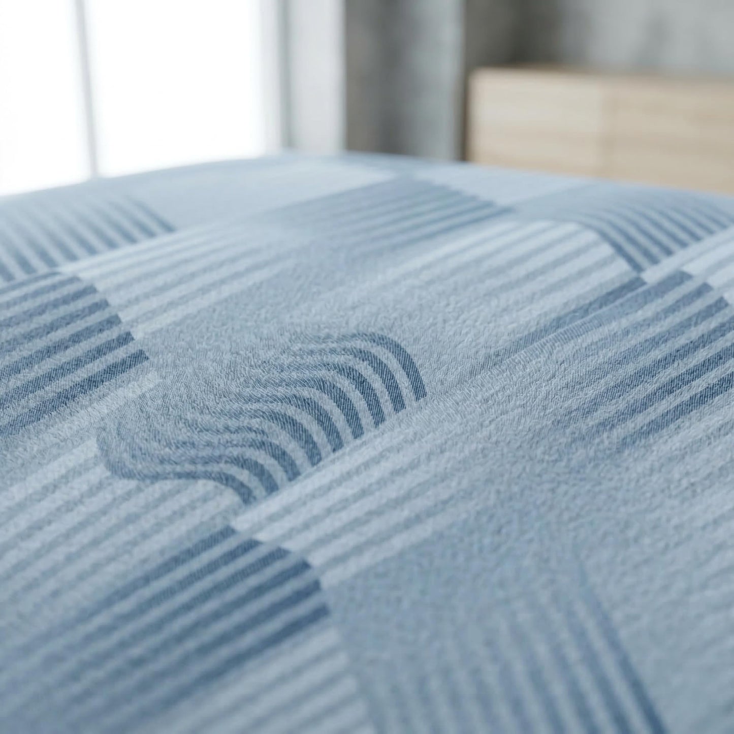 HCORA Striped King Sheet Set, Ultra Soft Double Brushed Microfiber Bed Sheets, Deep Pocket, Breathable, Wrinkle Resistant, Easy Care, 4PC, King
