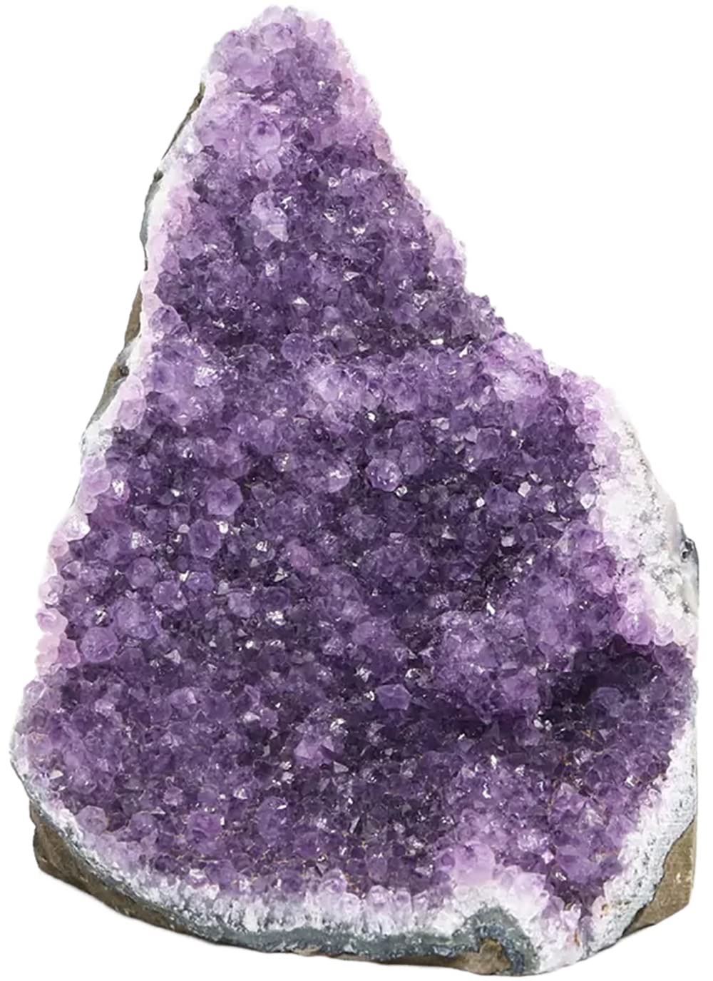 JIC Gem Natural Amethyst Crystal Cluster, Light Purple Quartz Geode, 2-3 lb