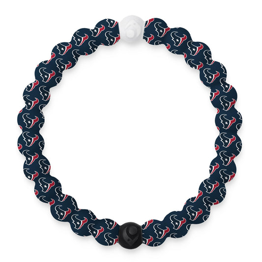 Lokai Silicone Beaded Bracelet for Men & Women, NFL Football Collection - Houston Texans, Medium - Silicone Jewelry Fashion Bracelet Slides-On for Comfortable Fit