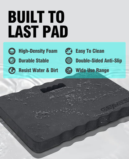 GEAVESS 1.5" Extra Thick Garden Kneeling Pad, Comfortable Foam Knee Pad with Handle, Durable Supportive Knee Cushion for Gardening, Yard Work, Car Repairing, Workshop, Baby Bathing, 17.5"x11", Black